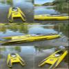 Ssccgym 27.6" Inch RTR Large Brushless Remote Control Boat 3CH 35MPH+ RC Sail on Big Lake Pool Sea Electric RC Racing Watercraft view 4