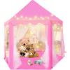 Kid's Play Tent, Ceither Princess Castle Girls Playhouse with Star Lights, 55" x 53" (L x H) Pink Princess Tent Indoor Outdoor for Imagination Interactive Play view 1