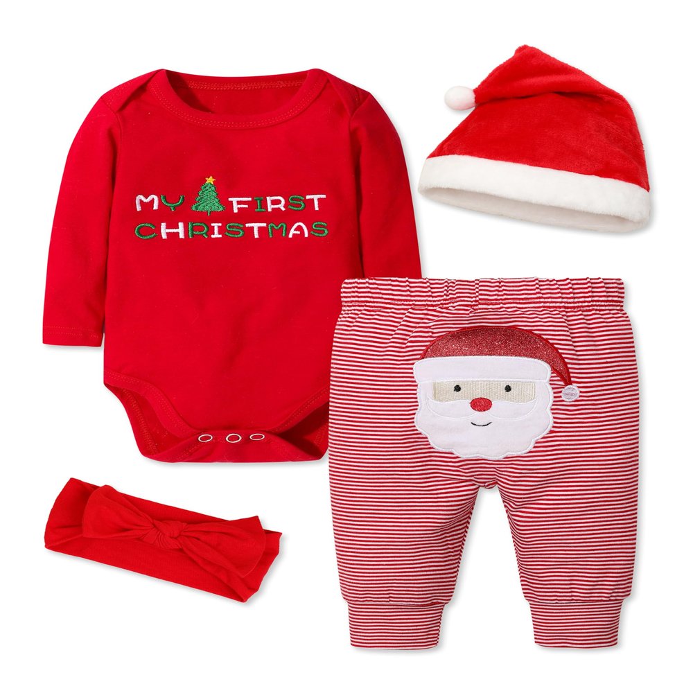 Abbence My First Clothes Baby Girl Boy Clothes Outfit,Baby 1ST Clothes 4PCS 9-12 Months