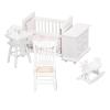1:12 Dollhouse Baby Furniture Model Set Miniature Baby Crib Rocking Horse Chair Cabinet Decoration Accessories view 1