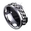 LIOYSIUT Anxiety Ring for Men & Women, Stainless Steel Spinning Ring for Stress Relief (Size 7, Silver) view 1