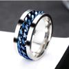LIOYSIUT Anxiety Ring for Men & Women, Stainless Steel Spinning Ring for Stress Relief (Size 7, Silver) view 2