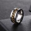 LIOYSIUT Anxiety Ring for Men & Women, Stainless Steel Spinning Ring for Stress Relief (Size 7, Silver) view 3