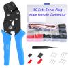 60 Sets JST Servo Connector Kits Plug Male Female Crimp Pin Cable with SN-28B Dupont Crimping Tool 0.1-1.0mm (AWG28-18) Compatible JST SYP servo wire cable for RC Car Hitec Spektrum Model Airplanes view 1