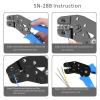 60 Sets JST Servo Connector Kits Plug Male Female Crimp Pin Cable with SN-28B Dupont Crimping Tool 0.1-1.0mm (AWG28-18) Compatible JST SYP servo wire cable for RC Car Hitec Spektrum Model Airplanes view 2