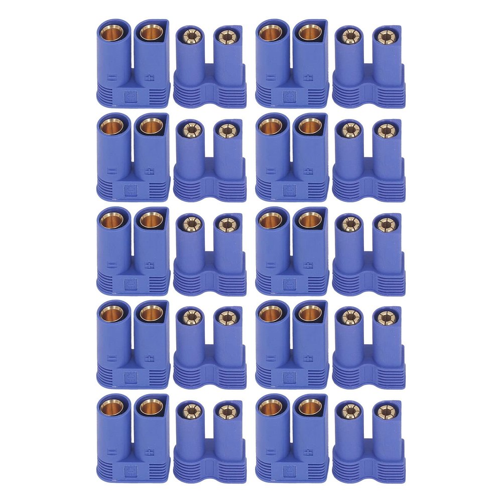 10 Pairs Battery Connector Ec5 Gold Plated Plug Connector, 5mm Banana Plug Ec5 Female, Male Female Metal Adapter for Drone