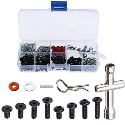 HJGFDSKJK 240Pcs RC Screw Kit Repair Tool Sets Hardware Fastener for 1/10 RC Model Car DIY Parts Replacement