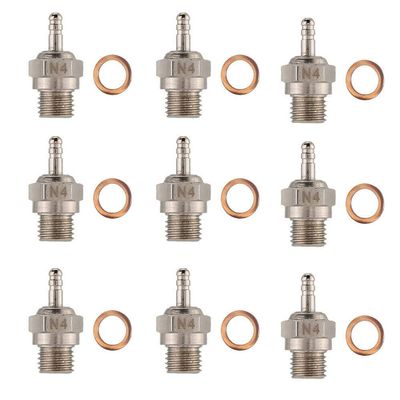 9Pack N4 Super Duty Medium Glow Plug for Traxxas 3232X 1/10 T-Maxx 2.5/3.3