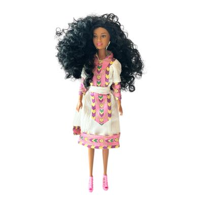 Liyu Habesha Dolls (Maya in Pink Habesha Dress)