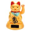RIESKAS Fortune Cat Waving Arm Solar Powered Welcoming Beckoning Fortune Lucky Cat Home Stores Car Decor view 1