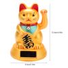 RIESKAS Fortune Cat Waving Arm Solar Powered Welcoming Beckoning Fortune Lucky Cat Home Stores Car Decor view 4