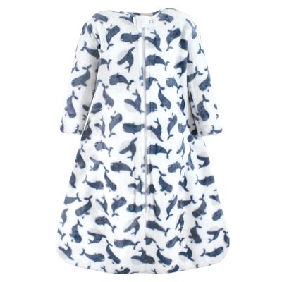 Hudson Baby Unisex Baby Plush Sleeping Bag, Sack, Blanket, Long-Sleeve Whale, 6-12 Months