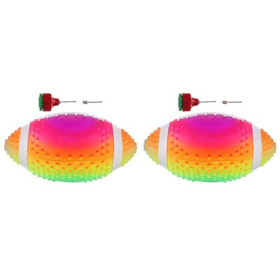 2pcs Underwater Rugby Toy Bright Color Pool for Boy Girl Lightweight PVC Design Easy to Store for Throwing and Catching Activities