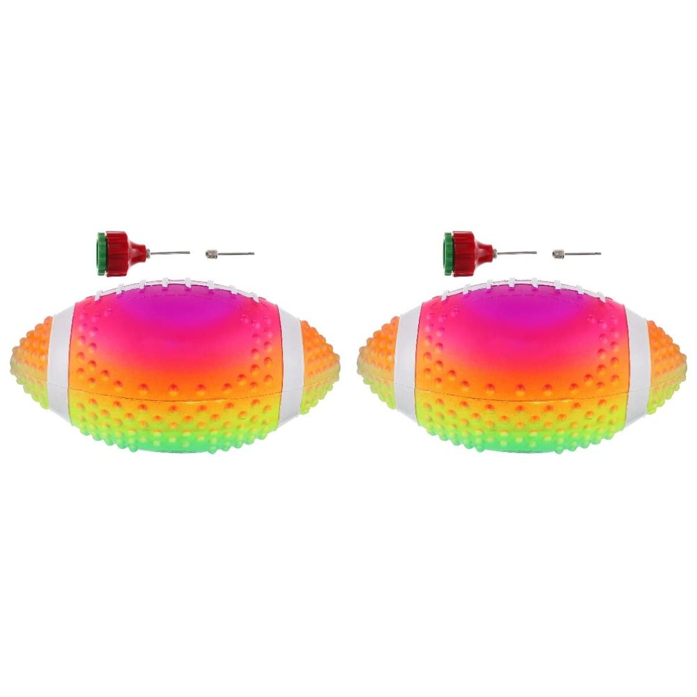 2pcs Underwater Rugby Toy Bright Color Pool for Boy Girl Lightweight PVC Design Easy to Store for Throwing and Catching Activities