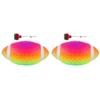 2pcs Underwater Rugby Toy Bright Color Pool for Boy Girl Lightweight PVC Design Easy to Store for Throwing and Catching Activities view 1