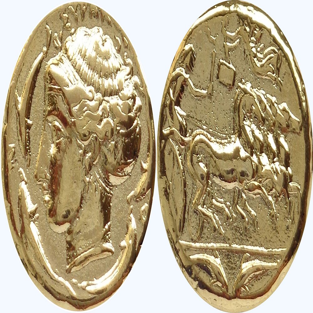 Arethusa, and Quadriga Chariot, Nymph of Syracuse,Ancient Greek Replica Coin, Greek Goddess Above, Dolphins, Greek Mythology, Percy Jackson Teen Gift, Great Stocking Stuffer 5