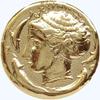 Arethusa, and Quadriga Chariot, Nymph of Syracuse,Ancient Greek Replica Coin, Greek Goddess Above, Dolphins, Greek Mythology, Percy Jackson Teen Gift, Great Stocking Stuffer 5 view 2