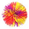 4.5Inch Large Rainbow Stringy Ball Silicone Bouncing Fluffy Jugging Ball,Monkey Stress Ball (Purple+Red+Yellow) view 2