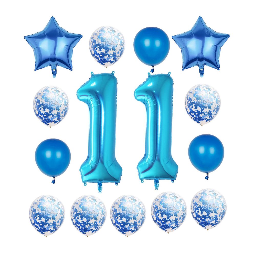 11th Birthday Decorations Party Supplies,Blue Number 11 Balloon,40 Inch Giant Foil Mylar 11th Balloons Decorations for Boy Girl,Large Helium Numbers 11 Balloon for 11th Anniversary Events Supplies
