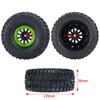 RCLIONS 1/7th RC Car 2.8inch Beadlock Wheel Rims and Tires Set Upgrades for 1:7 UDR Unlimited Desert Racer (Green) view 2