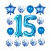 15th Birthday Decorations Party Supplies,Blue Number 15 Balloon,40 Inch Giant Foil Mylar 15th Balloons Decorations for Boy Girl,Large Helium Numbers 15 Balloon for 15th Anniversary Events Supplies view 1