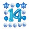 14th Birthday Decorations Party Supplies,Blue Number 14 Balloon,40 Inch Giant Foil Mylar 14th Balloons Decorations for Boy Girl,Large Helium Numbers 14 Balloon for 14th Anniversary Events Supplies view 1