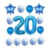 20th Birthday Decorations Party Supplies,Blue Number 20 Balloon,40 Inch Giant Foil Mylar 20th Balloons Decoration for men and women,Large Helium Numbers 20 Balloon for 20th Anniversary Events Supplies view 1