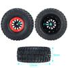RCLIONS 1/7th RC Car 2.8inch Beadlock Wheel Rims and Tires Set Upgrades for 1:7 UDR Unlimited Desert Racer (Red) view 2