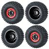 RCLIONS 1/7th RC Car 2.8inch Beadlock Wheel Rims and Tires Set Upgrades for 1:7 UDR Unlimited Desert Racer (Red) view 4