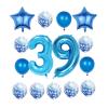 39th Birthday Decorations Party Supplies,Blue Number 39 Balloon,40 Inch Giant Foil Mylar 39th Balloons Decoration for men and women,Large Helium Numbers 39 Balloon for 39th Anniversary Events Supplies view 1