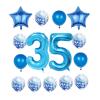 35th Birthday Decorations Party Supplies,Blue Number 35 Balloon,40 Inch Giant Foil Mylar 35th Balloons Decoration for men and women,Large Helium Numbers 35 Balloon for 35th Anniversary Events Supplies view 1
