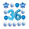 36th Birthday Decorations Party Supplies,Blue Number 36 Balloon,40 Inch Giant Foil Mylar 36th Balloons Decoration for men and women,Large Helium Numbers 36 Balloon for 36th Anniversary Events Supplies view 1