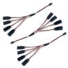 5pcs JR Y Connector Servo Extension Cable 3 Pin JR Plug Splitters 1 Male to 4 Female Servo Y Extension Connector for RC Models Cars Plane Helicopter Drone view 2