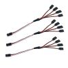 5pcs JR Y Connector Servo Extension Cable 3 Pin JR Plug Splitters 1 Male to 4 Female Servo Y Extension Connector for RC Models Cars Plane Helicopter Drone view 3