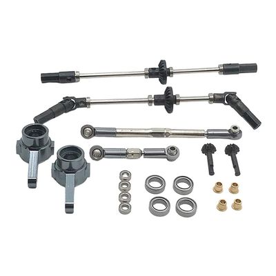Deevoka Metal Front Rear Bridge Axle Shaft Parts for WPL B14 B16 B24 C14 C24 6WD RC Car