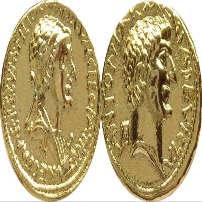 Cleopatra and Marc Antony, Ancient Roman Replica Coin, A Most Famous Romance, Ceasar's Lover, Great Stocking Stuffer 3G