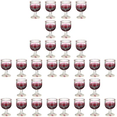 Dollhouse Miniature Wine Glass 1: 12 Miniature Cocktail Glasses 30PCS Dollhouse Red Wine Glasses for Decors