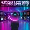MEGOO Led Mask With Bluetooth Shining Mask Programmable,for halloween Party Cosplay,light up face mask Masquerade (USB Recharge)  view 3
