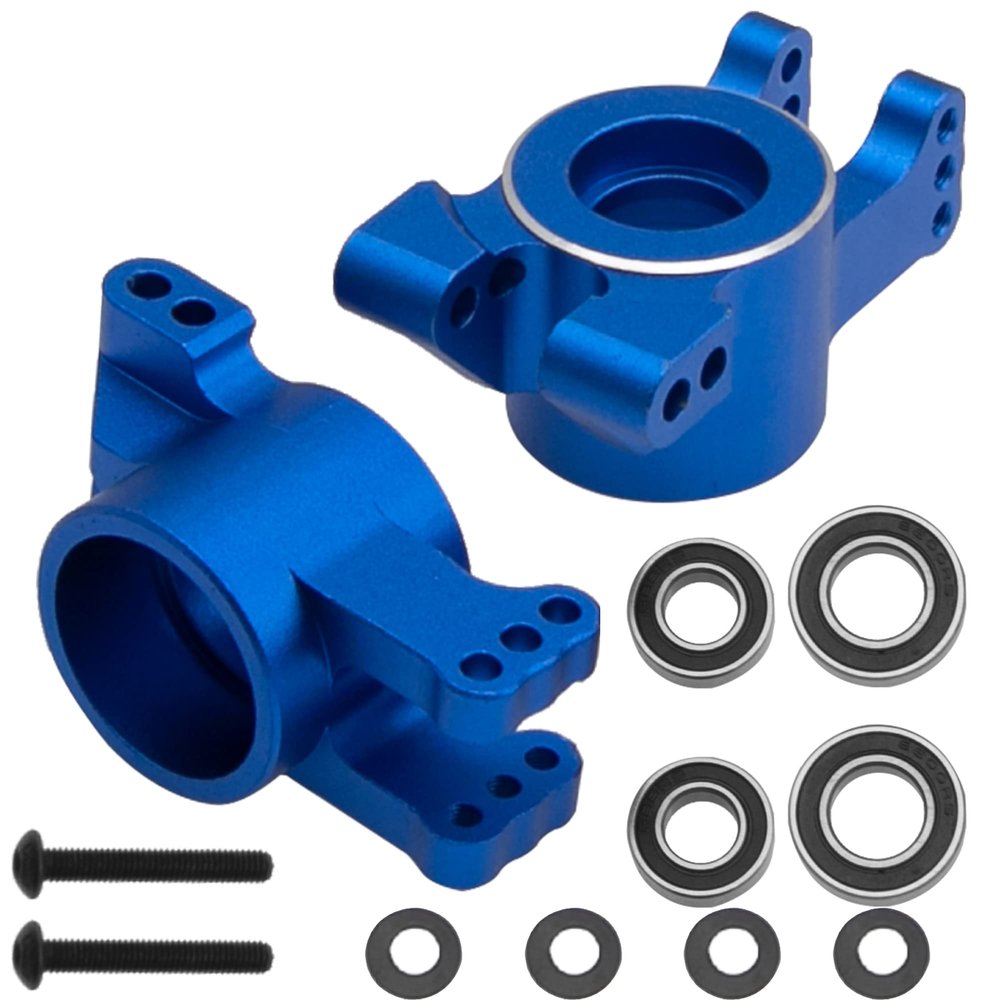 Vgoohobby Alloy Rear Stub Axle Carriers Hub w/Ball Bearings # 9552 Compatible with Traxxas 1/8 Sledge 4WD 95076-4 RC Monster Truck Upgarde Parts (Blue)