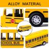 weilaga 5 Pack 5.5" Pull Back Yellow School Bus Playset,Durable Die-cast Metal Toy Vehicles,Party Favors,Best Birthday Gift for Boys Girls Kids Toddlers view 4