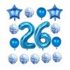 26th Birthday Decorations Party Supplies,Blue Number 26 Balloon,40 Inch Giant Foil Mylar 26th Balloons Decoration for men and women,Large Helium Numbers 26 Balloon for 26th Anniversary Events Supplies view 1