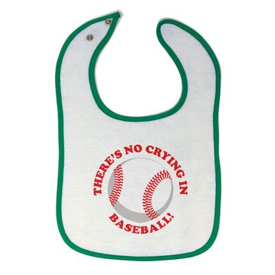Toddler & Baby Bibs Burp Cloths There is No Crying in Baseball! Cotton Baby Items for Baby Girl & Boy White Green Design Only