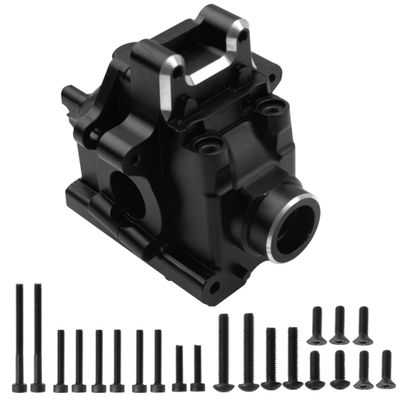 Vgoohobby Metal Front/Rear Gearbox Housing Bulkhead Differential Gear Box Cover Case # 9529 Compatible with Traxxas 1/8 Sledge 4WD 95076-4 RC Monster Truck Upgarde Parts (Black)
