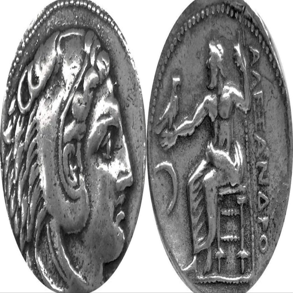 Alexander The Great, Ancient Greek Coin, Brilliant Military Strategist, Son of Phillip II, Ruler of The Known World in 323 BC, Percy Jackson Teen Gift, Great Stocking Stuffer 1S