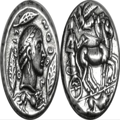 Apollo and Charioteer, Famous Ancient Greek Coin, Apollo Driving a Quadriger Across The Sky, Greek Mythology, Percy Jackson Teen Gift, Great Stocking Stuffer 27S