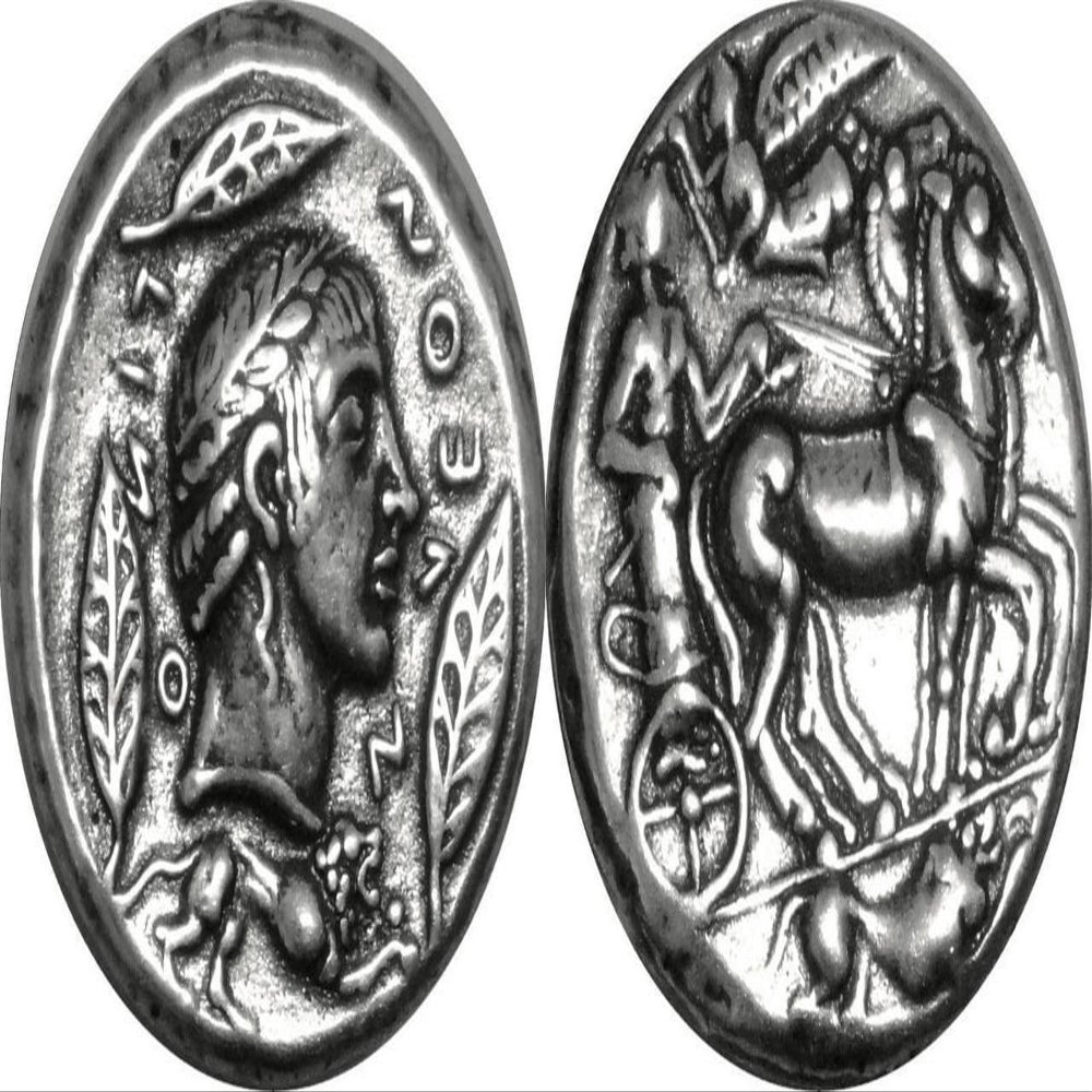 Apollo and Charioteer, Famous Ancient Greek Coin, Apollo Driving a Quadriger Across The Sky, Greek Mythology, Percy Jackson Teen Gift, Great Stocking Stuffer 27S