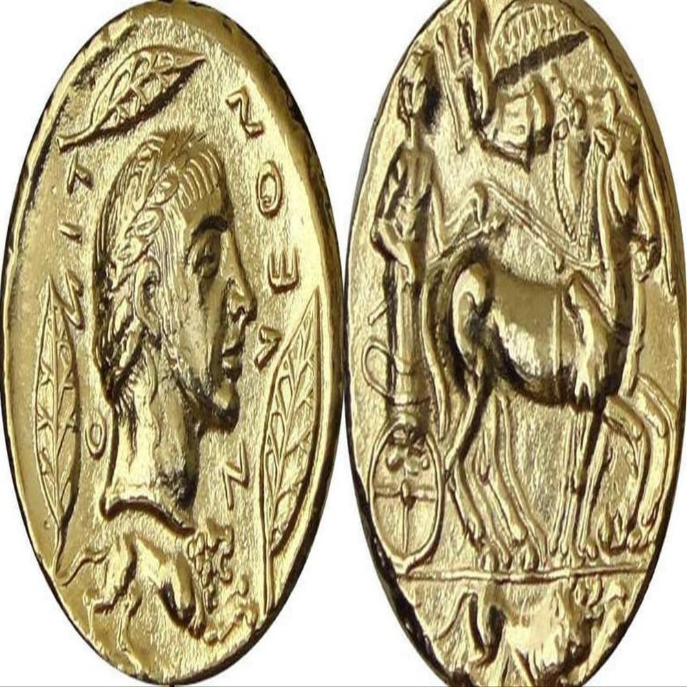 Apollo and Charioteer, Famous Ancient Greek Coin, Apollo Driving a Quadriger Across The Sky, Greek Mythology, Percy Jackson Teen Gift, Great Stocking Stuffer 27G