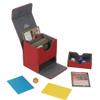 AEGIS GUARDIAN Card Deck Box with Dice Tray for MTG Cards, Commander Deck Box fit 150+ Sleeved Cards, PU Leather Card Storage Box Strong Magnet Deck Game Case for TCG CCG, Red view 3