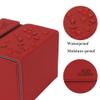 AEGIS GUARDIAN Card Deck Box with Dice Tray for MTG Cards, Commander Deck Box fit 150+ Sleeved Cards, PU Leather Card Storage Box Strong Magnet Deck Game Case for TCG CCG, Red view 4