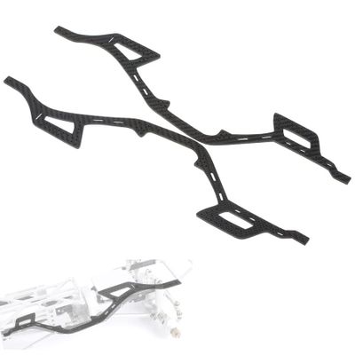 2pcs Carbon Fiber LCG Chassis Rails, Gen2 Lightweight Thickened Upgrade Frame Rails for 1/10 RC Rock Crawler Lower Center of Gravity SCX10 I II Element Enduro